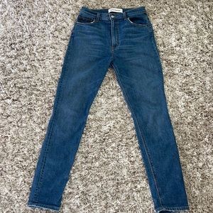 Reformation High Waisted Skinny Blue Jeans Size 29